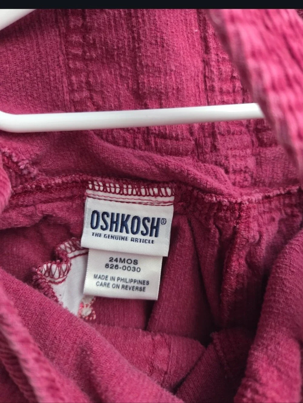 OshKosh B'gosh Girls Pink Corduroy Overalls
